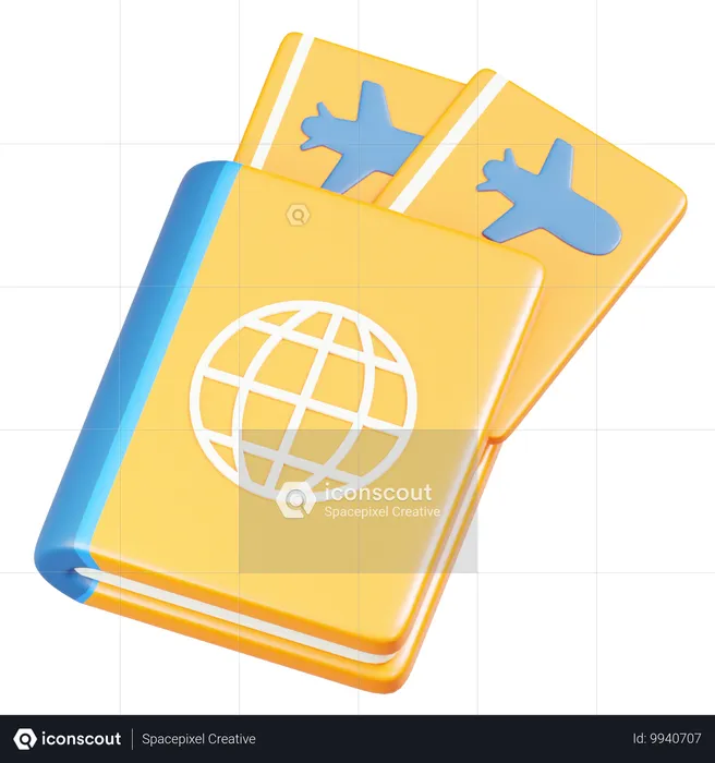 Pasaporte  3D Icon