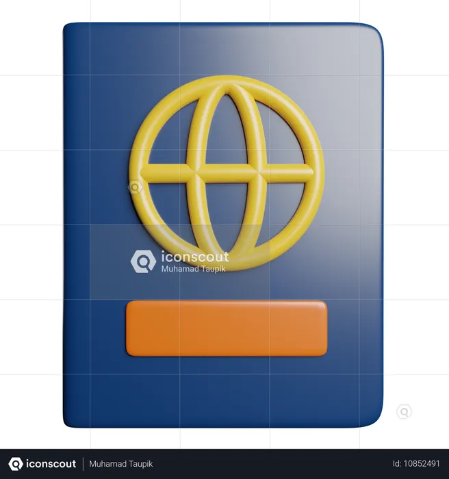 Pasaporte  3D Icon