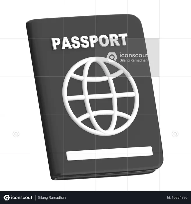 Pasaporte  3D Icon