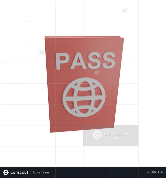 Pasaporte  3D Illustration