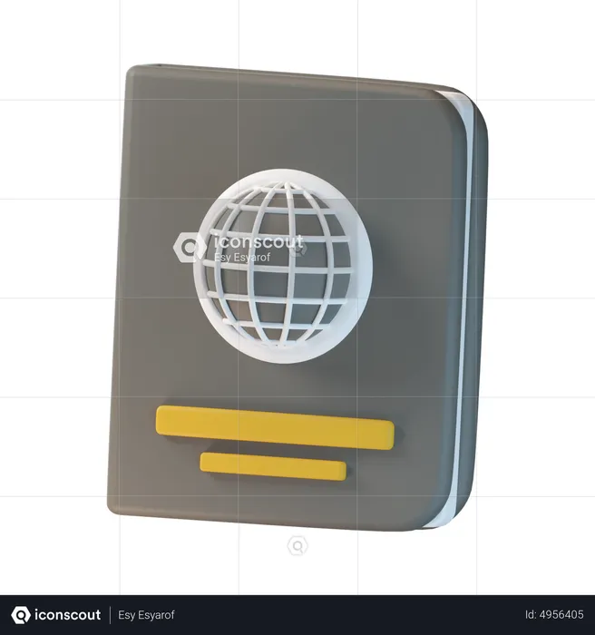 Pasaporte  3D Icon