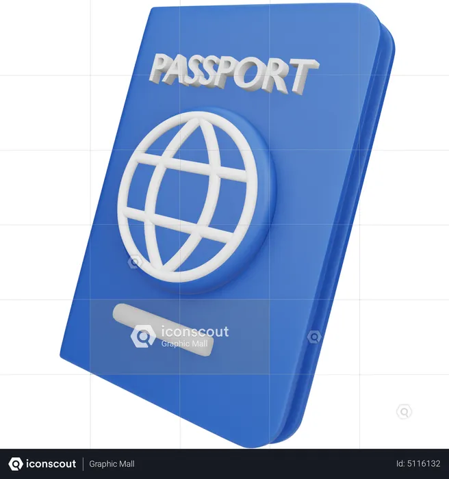 Pasaporte  3D Icon