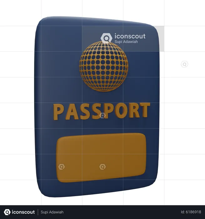 Pasaporte  3D Icon