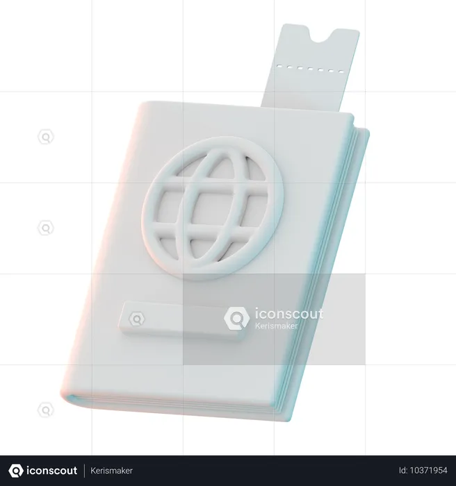 Visa pasaporte  3D Icon