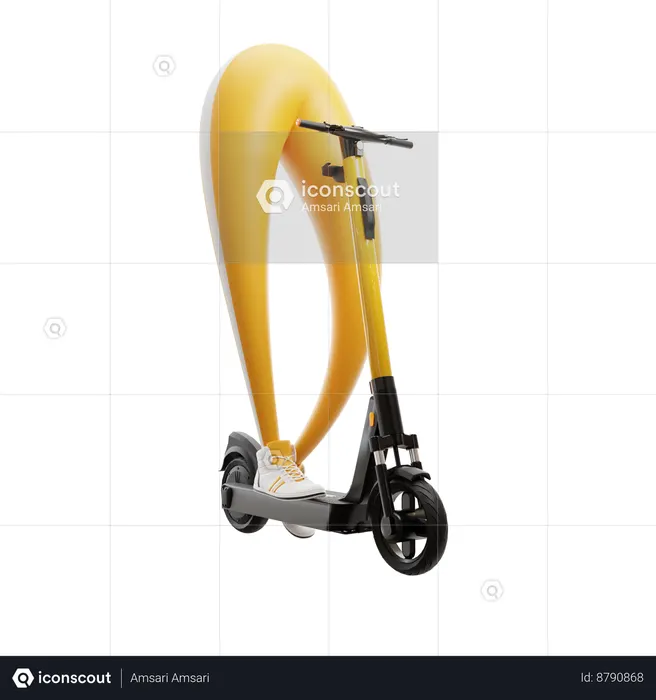 Paseo en scooter  3D Icon