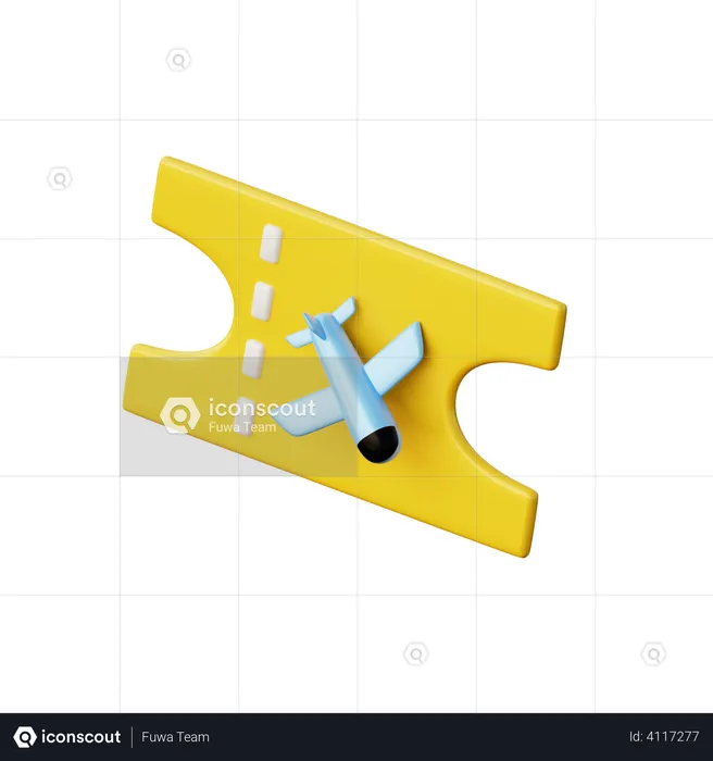 Bilhete de vôo  3D Illustration
