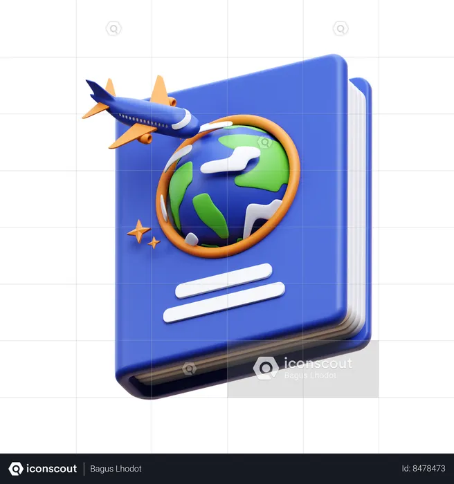 Passaporte  3D Icon