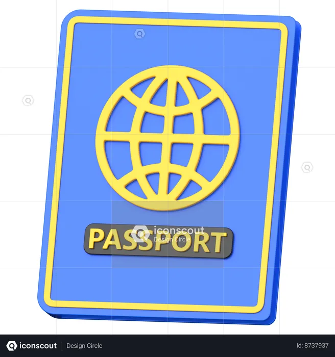 Passaporte  3D Icon