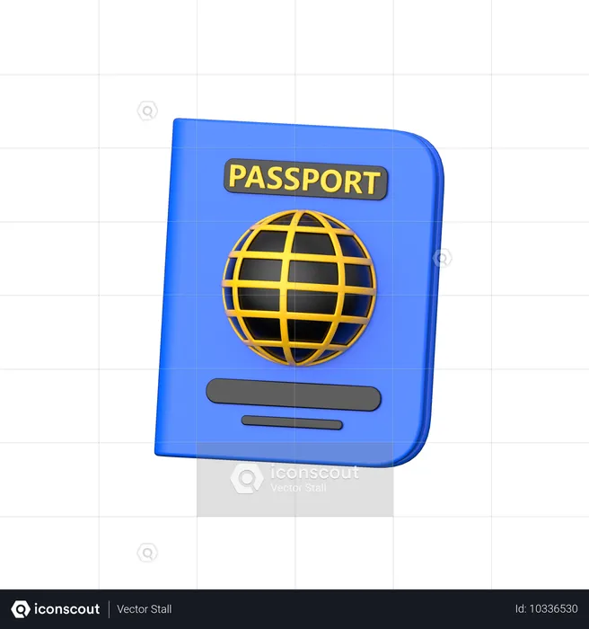 Passaporte  3D Icon