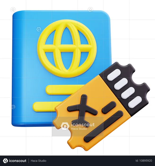 Passaporte  3D Icon