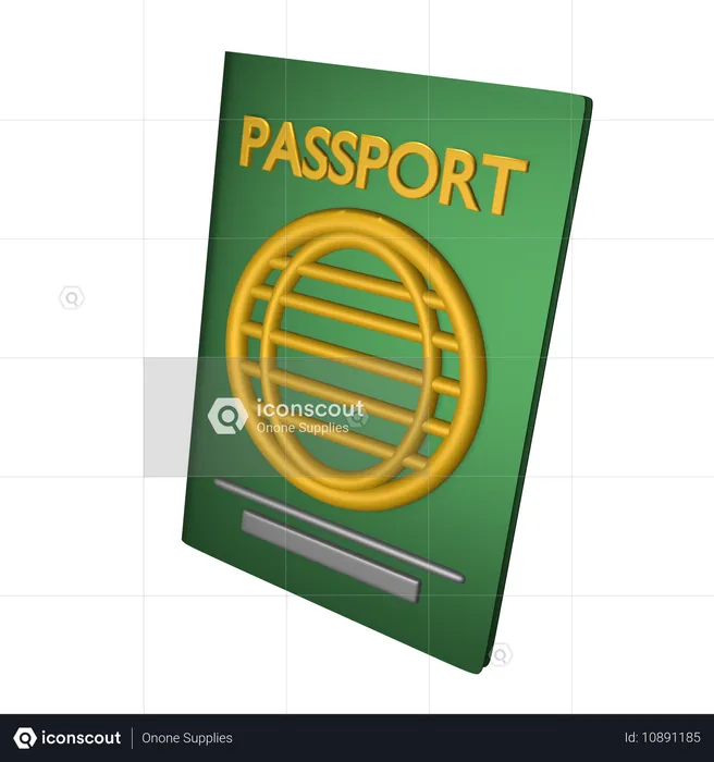 Passaporte  3D Icon