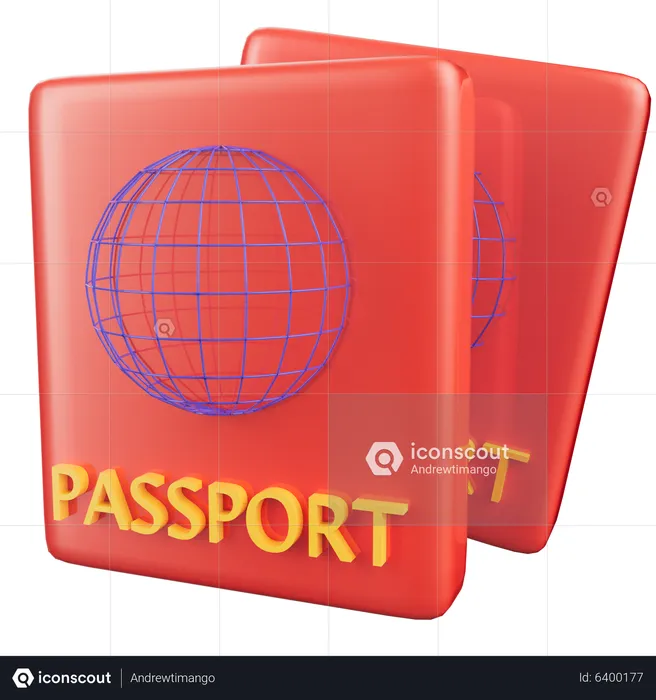 Passaporte  3D Icon