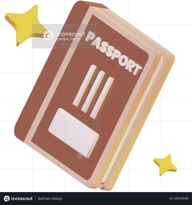 Passaporte  3D Icon