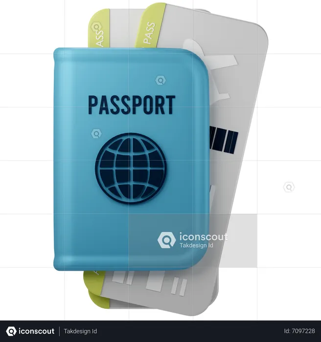 Passaporte  3D Icon