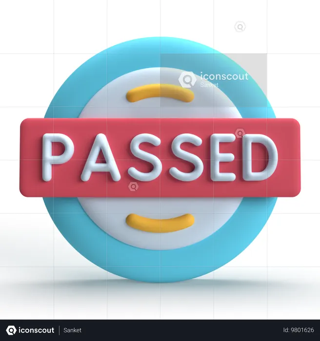 Passed  3D Icon