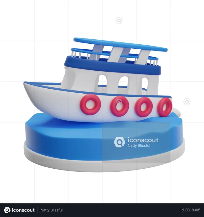 Passenger Boat  3D Icon