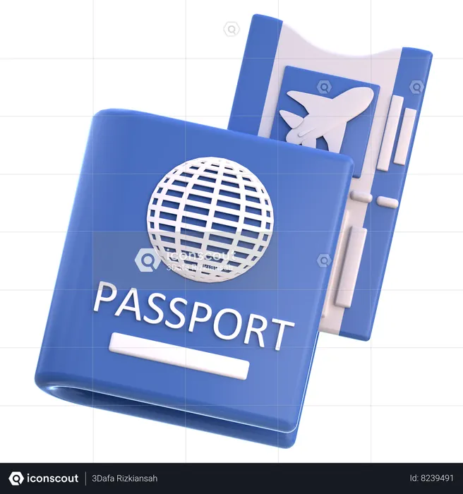 Passeport  3D Icon