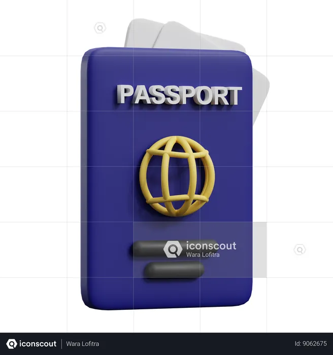 Passeport  3D Icon