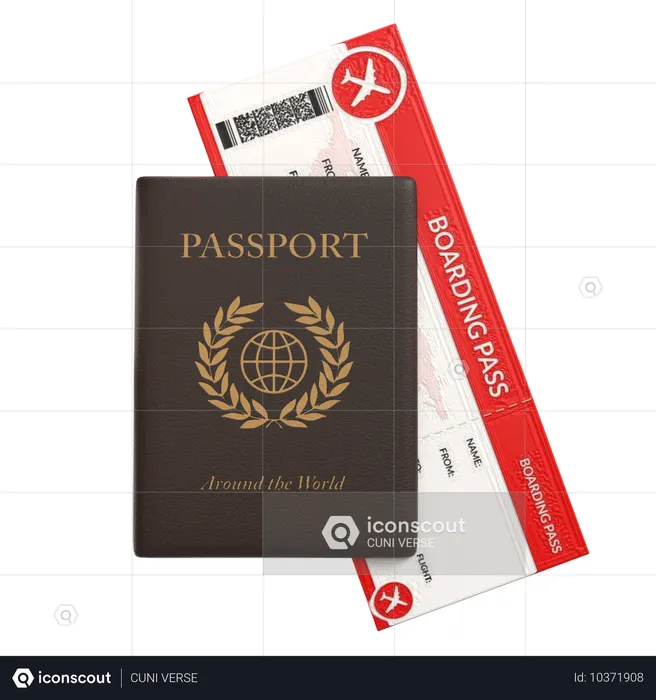 Passeport  3D Icon