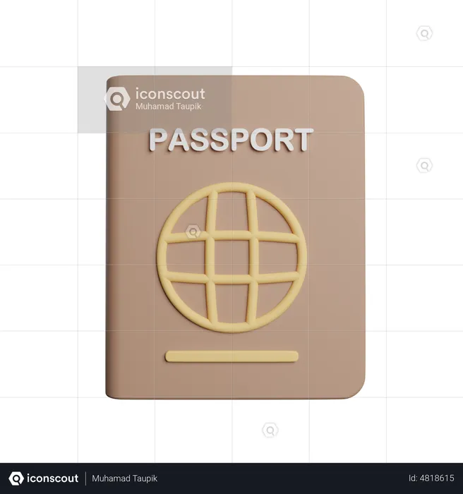 Passeport  3D Icon