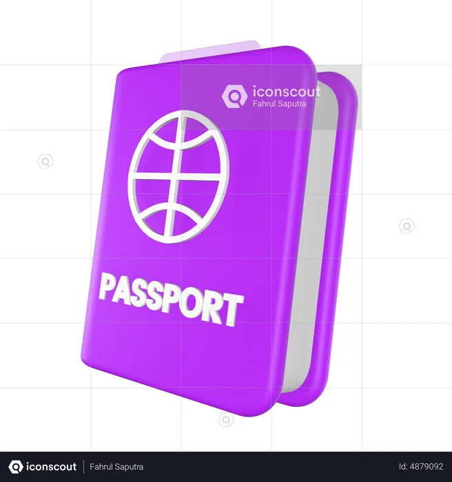 Passeport  3D Icon