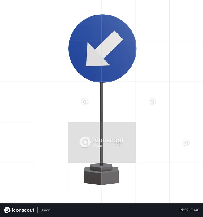 Passing Left Mandatory  3D Icon