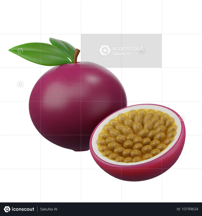 Passion fruit 3d icon  3D Icon