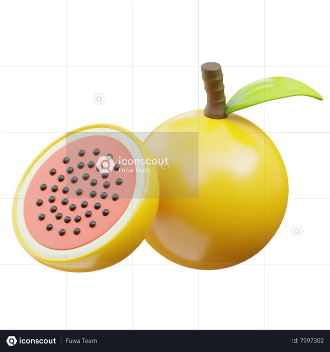 Passion Fruit  3D Icon