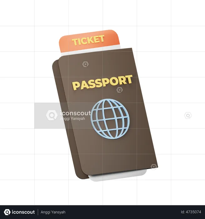 Passport  3D Illustration