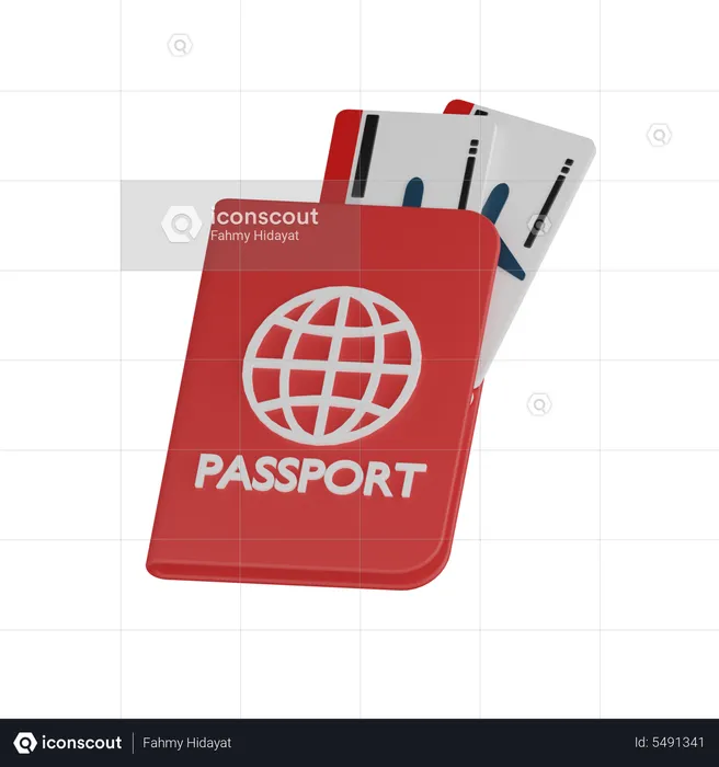Passport Document  3D Icon