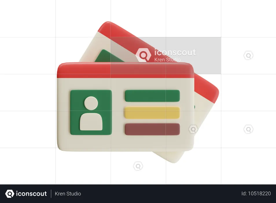 Passport Identity  3D Icon