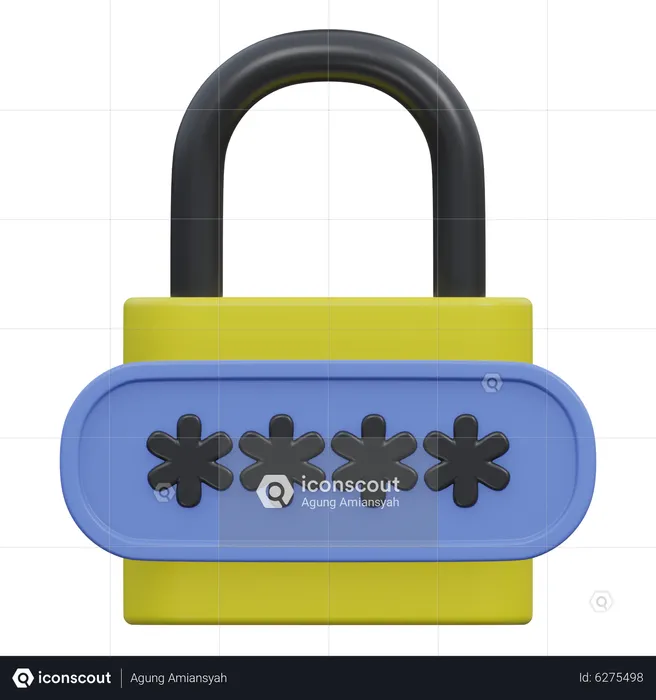 Password  3D Icon