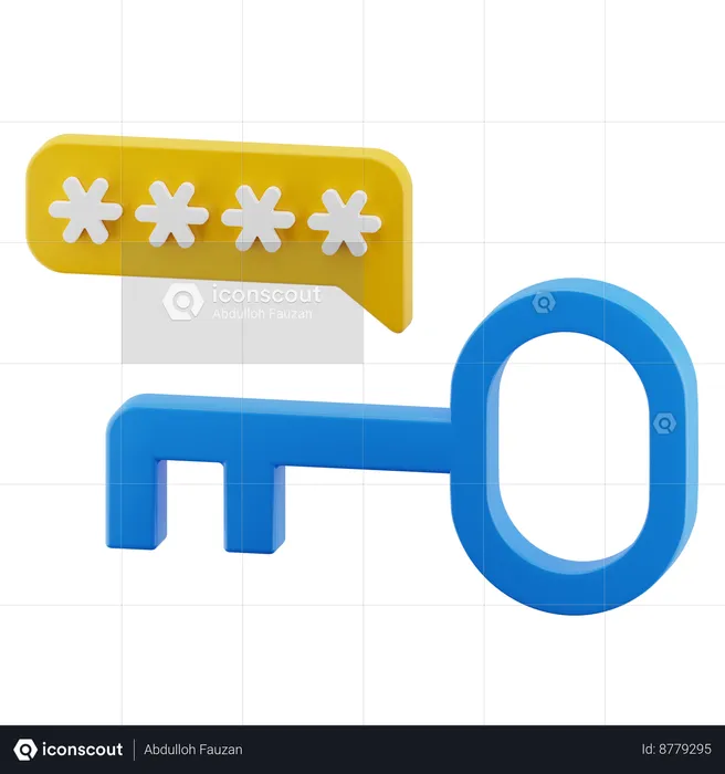 Password  3D Icon