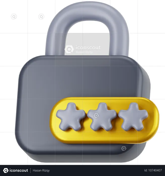 Password  3D Icon