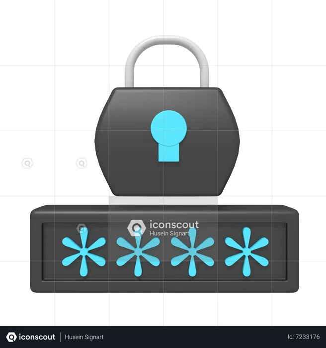 Password  3D Icon