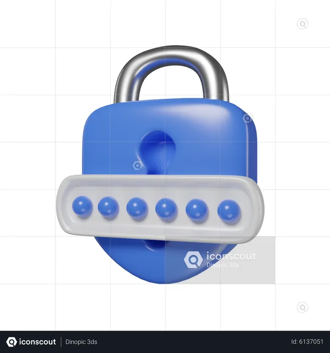 Password  3D Icon