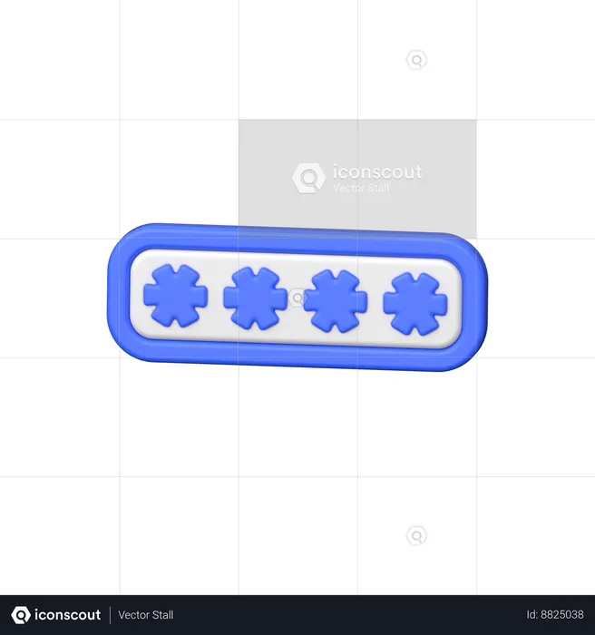 Password  3D Icon