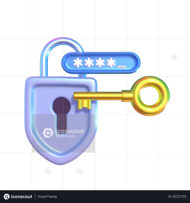 Password  3D Icon