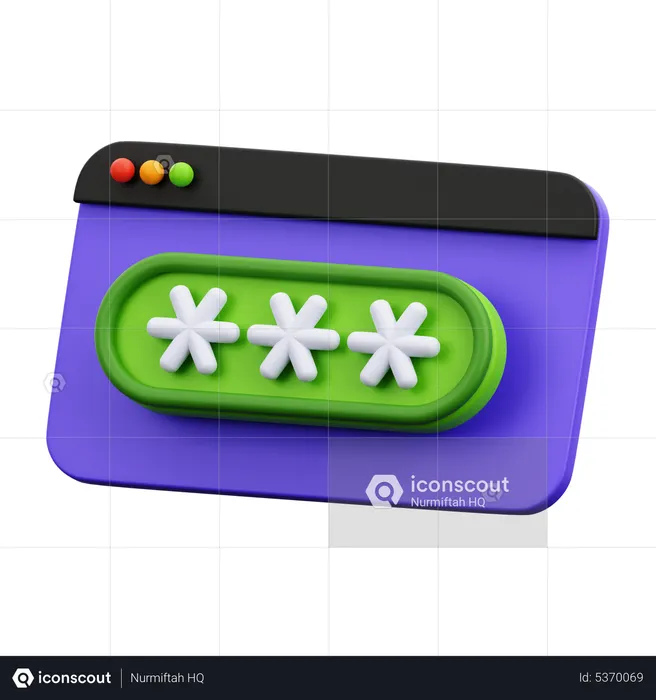 Password  3D Icon