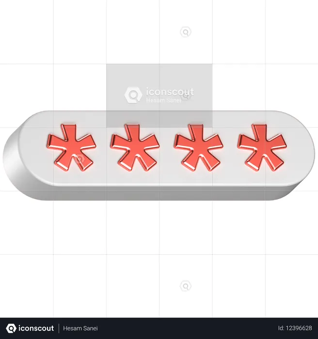 Password  3D Icon
