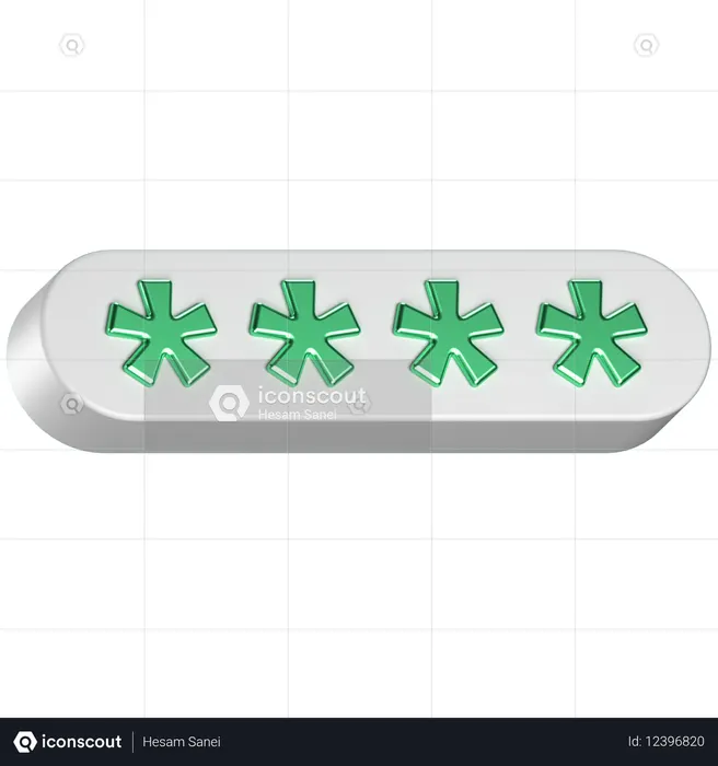 Password  3D Icon