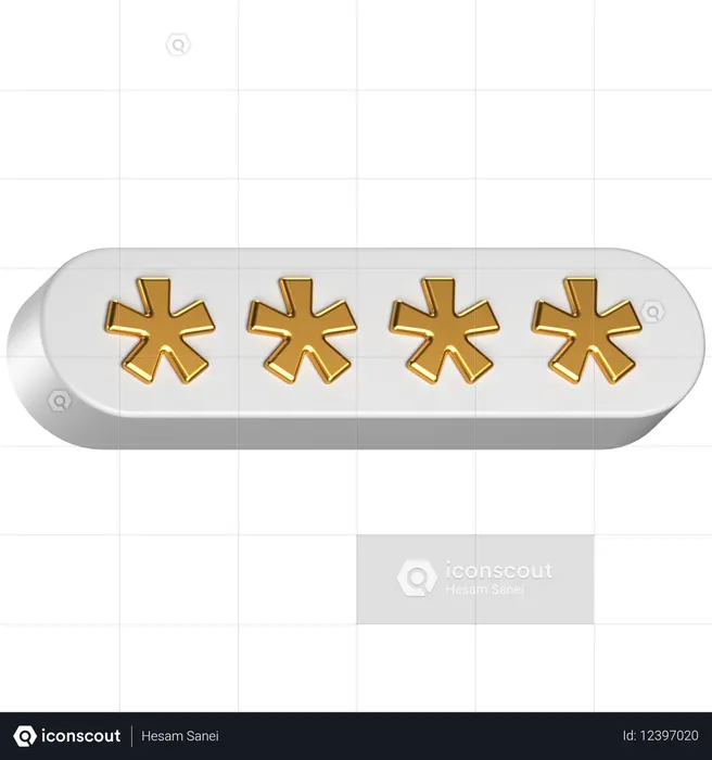 Password  3D Icon