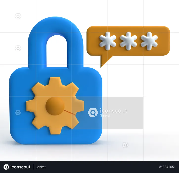 Password Manager  3D Icon
