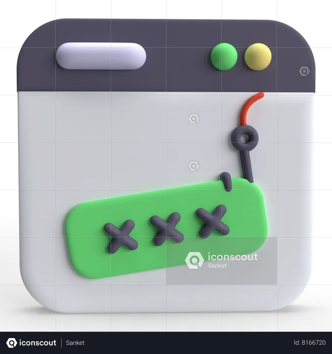 Password Phishing  3D Icon