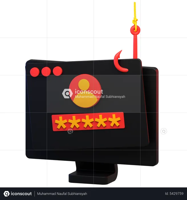 Password Phishing 3D Icon