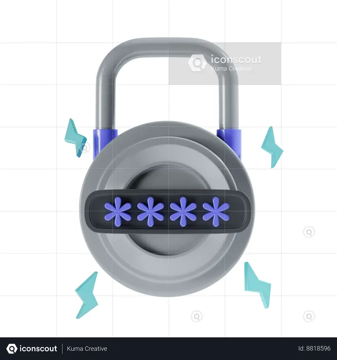 Password Protected  3D Icon