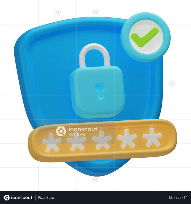 Password Protection  3D Icon