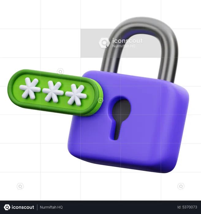 Password Protection  3D Icon