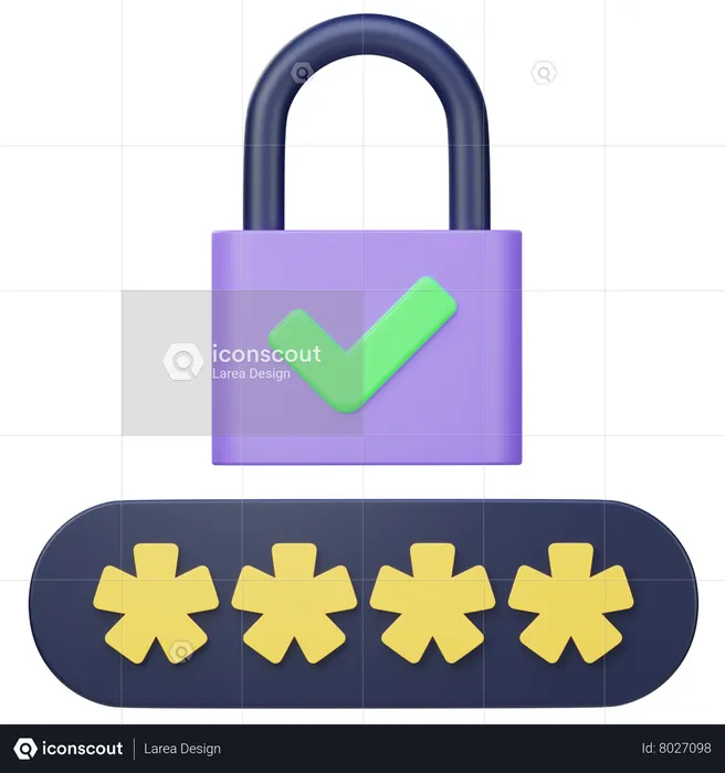 Password Protection  3D Icon