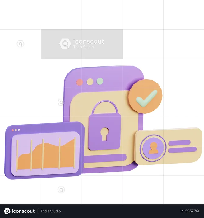 Password Protection  3D Icon